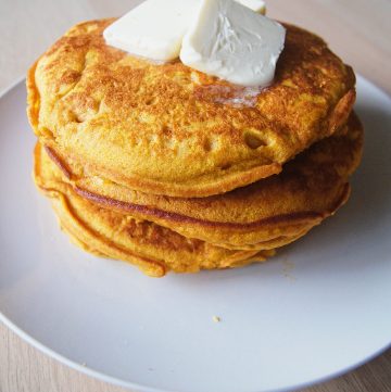 Pumpkin-pancakes-with-butter-on-top